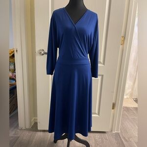 Nemidor Royal Blue Wrap Dress